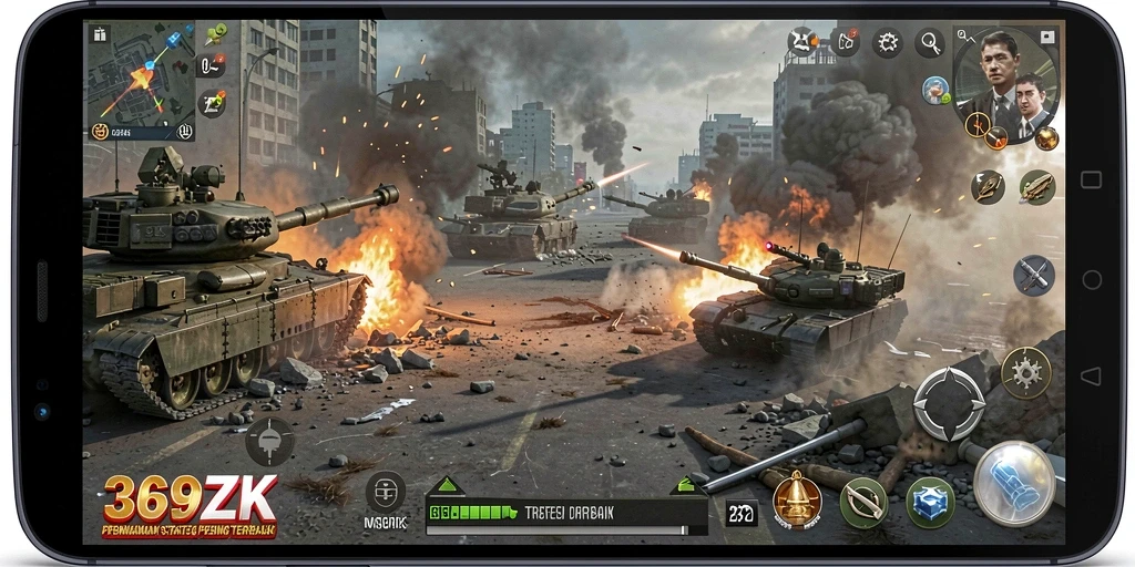 Tampilan gameplay SLG yang mendebarkan dan menarik.