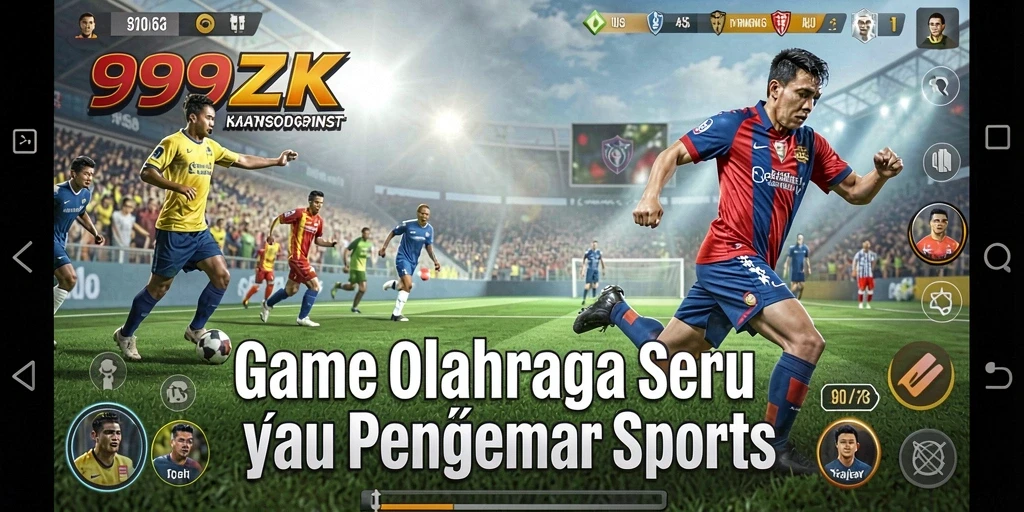 Screenshot menunjukkan gameplay seru dalam permainan olahraga 999ZK.