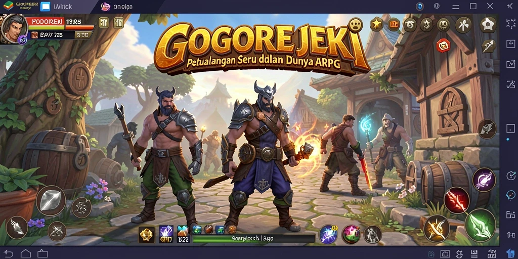 Tampilan gameplay mendebarkan GOGOREJEKI di dunia ARPG.