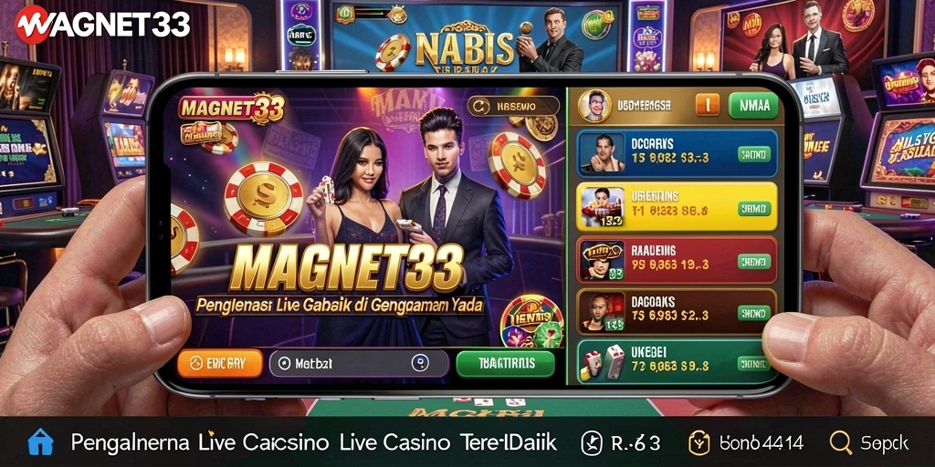 Tampilan gameplay Live Casino MAGNET33 yang menegangkan dan interaktif.