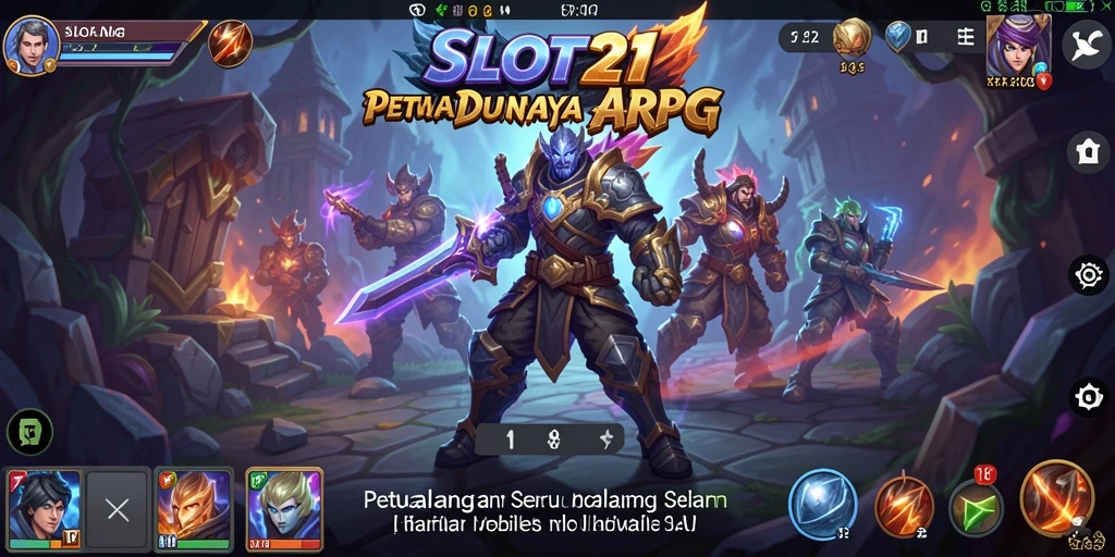 Tangkapan layar SLOT21 menampilkan aksi seru dalam pertarungan ARPG.