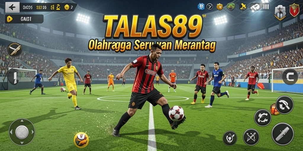 Tampilan utama gameplay TALAS89 dengan aksi olahraga yang mendebarkan.